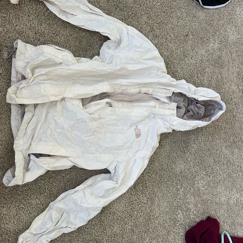 White North Face Hooded Jacket